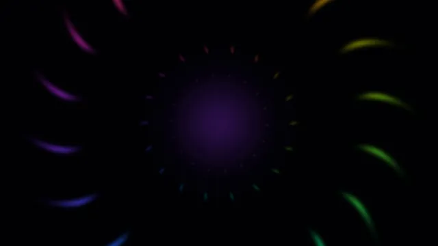 Chromatic arcs around a violet radial core — free 3840x2160 4K wallpaper image