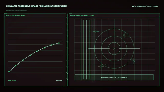 Neon impact lattice and trajectory analysis display — free 3840x2160 4K wallpaper image