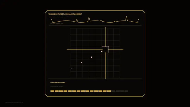 Amber targeting grid on a black technical display — free 3840x2160 4K wallpaper image