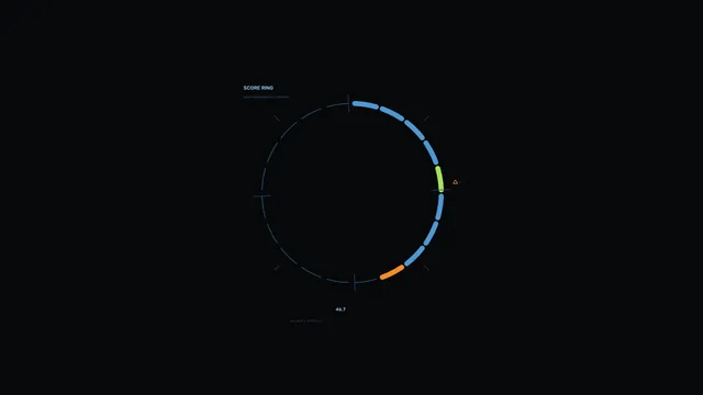 Segmented blue circular performance gauge — free 3840x2160 4K wallpaper image