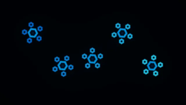 Cyan hexagon clusters on a dark field — free 3840x2160 4K wallpaper image