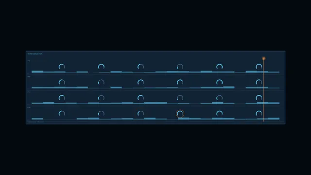 Blue sonogram grid with orange timing marker — free 3840x2160 4K wallpaper image